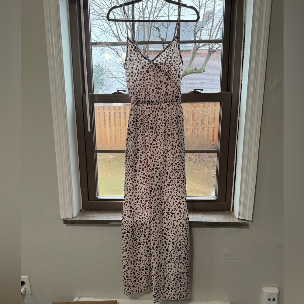 Elegant Leopard Jumpsuit in Black and White